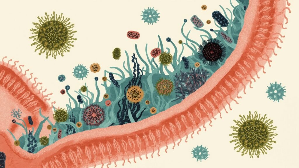 Healthy urinary tract with balanced microbiome Probiotics for UTI Prevention