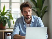 Mindquell Brain Supplement Man Focused And Calm After Taking Mindquell