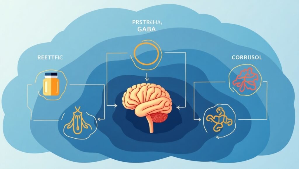 gut health menopause anxiety microbiome hormone regulation infographic