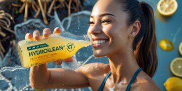 Hydrolean Xt Effervescent Fat Burner Woman Drinking