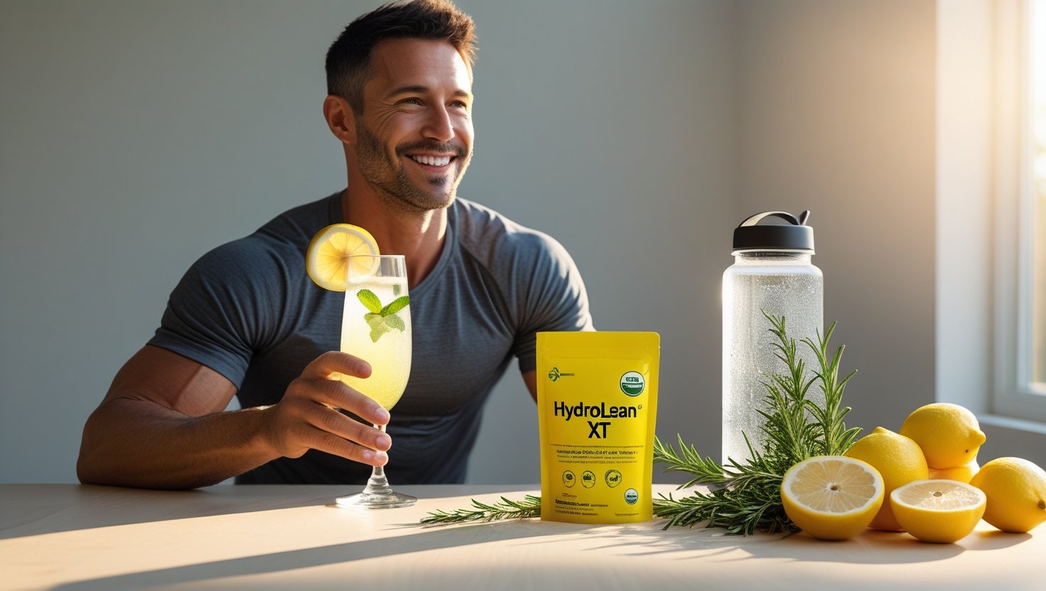 Hydrolean Xt -Man Drinking Hydrolean Xt