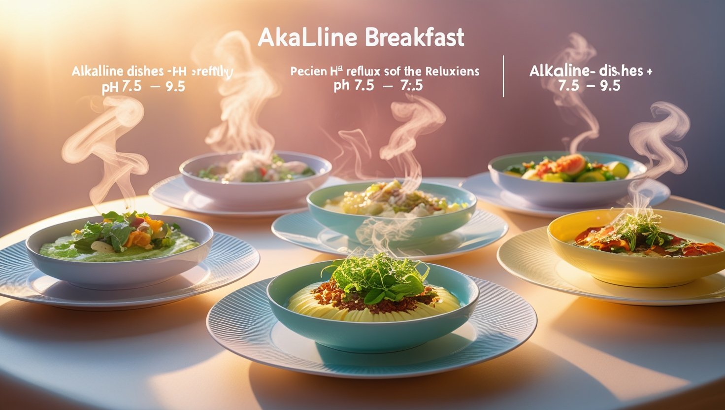 low-acid diet for LPR silent reflux alkaline breakfast pH meals comparison
