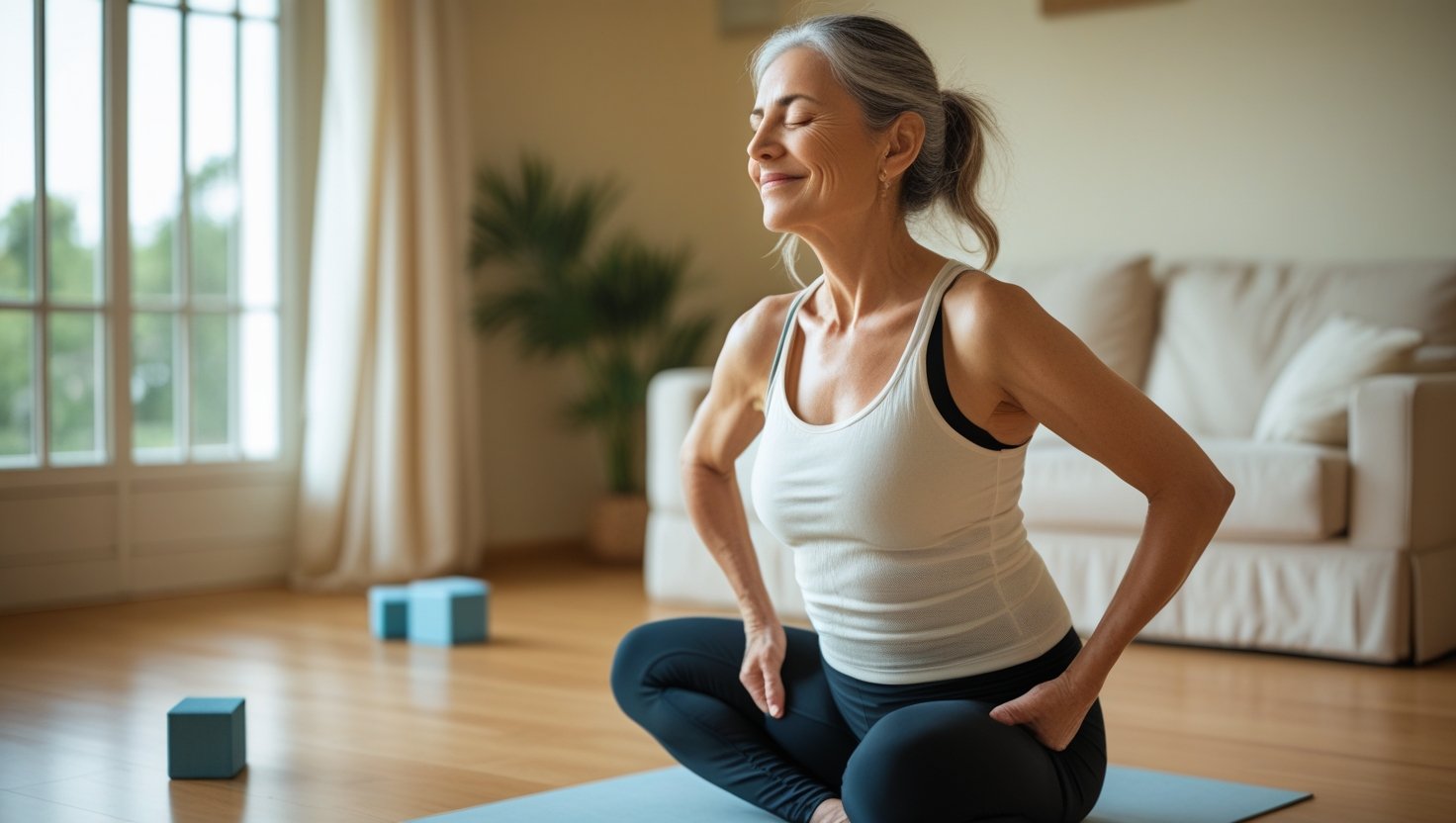 Unlock Hip Flexors Woman Stretching Hips At Home